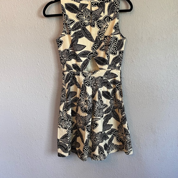 J. Crew - Tan Black Floral Cut out Dress - Picture 7 of 7